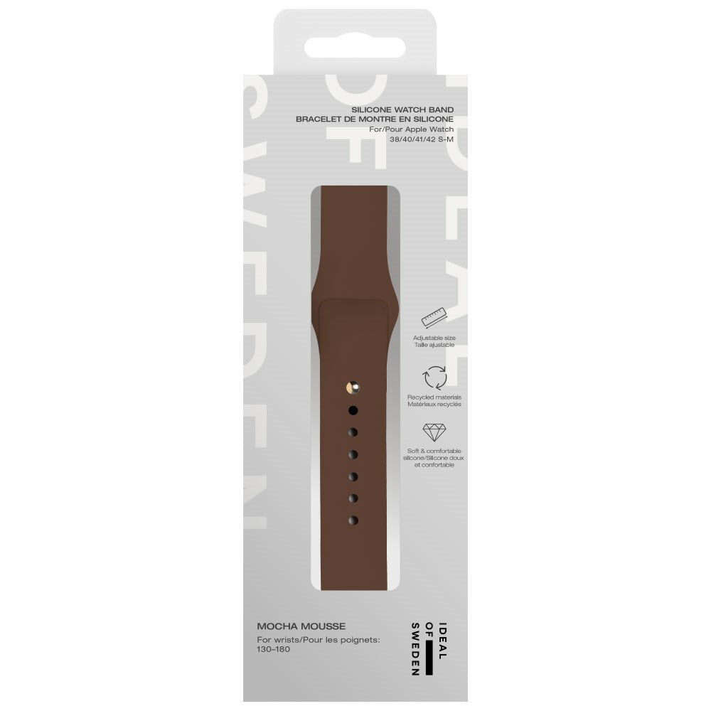 Apple Watch (38/40/SE/41/42mm) iDeal of Sweden Silikone Urrem - Str. S/M - Mocha Mousse