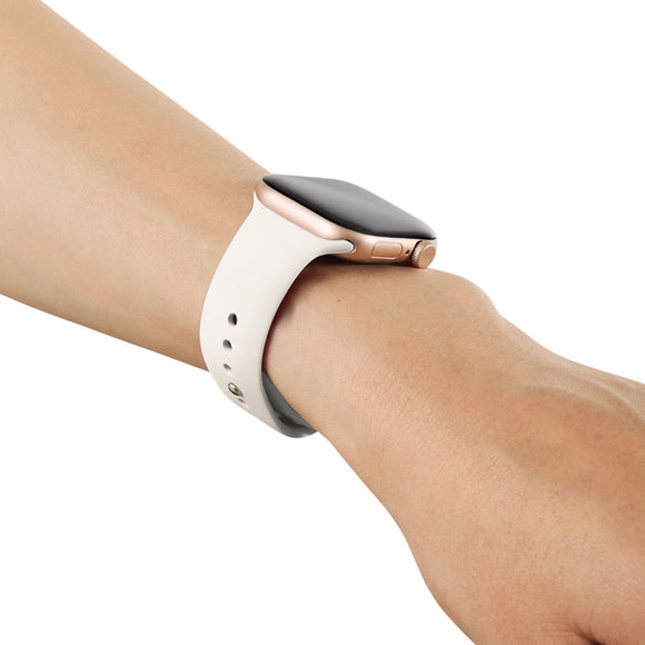 Apple Watch (38/40/SE/41/42mm) iDeal of Sweden Silikone Urrem - Str. S/M - Cloud Dancer