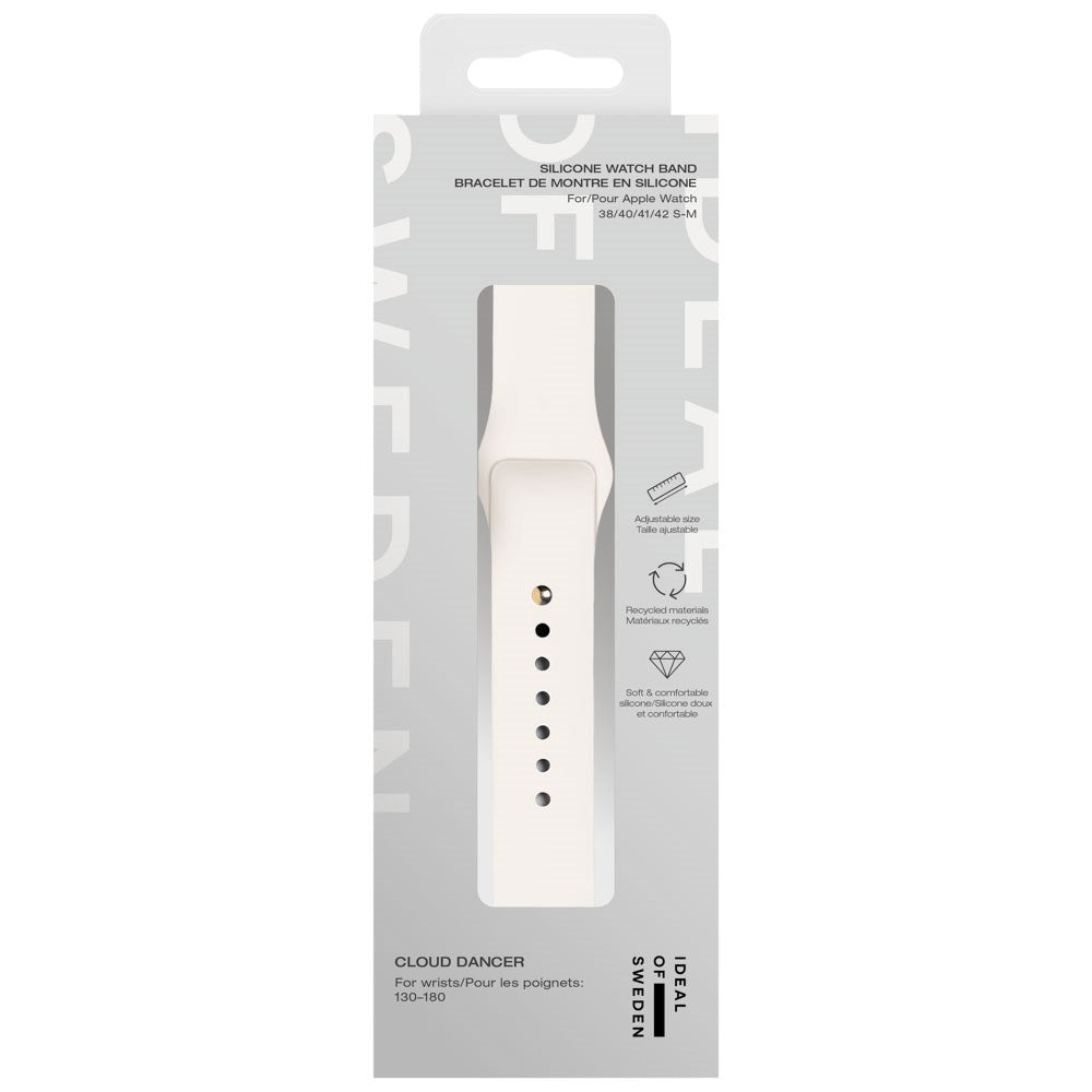 Apple Watch (38/40/SE/41/42mm) iDeal of Sweden Silikone Urrem - Str. S/M - Cloud Dancer