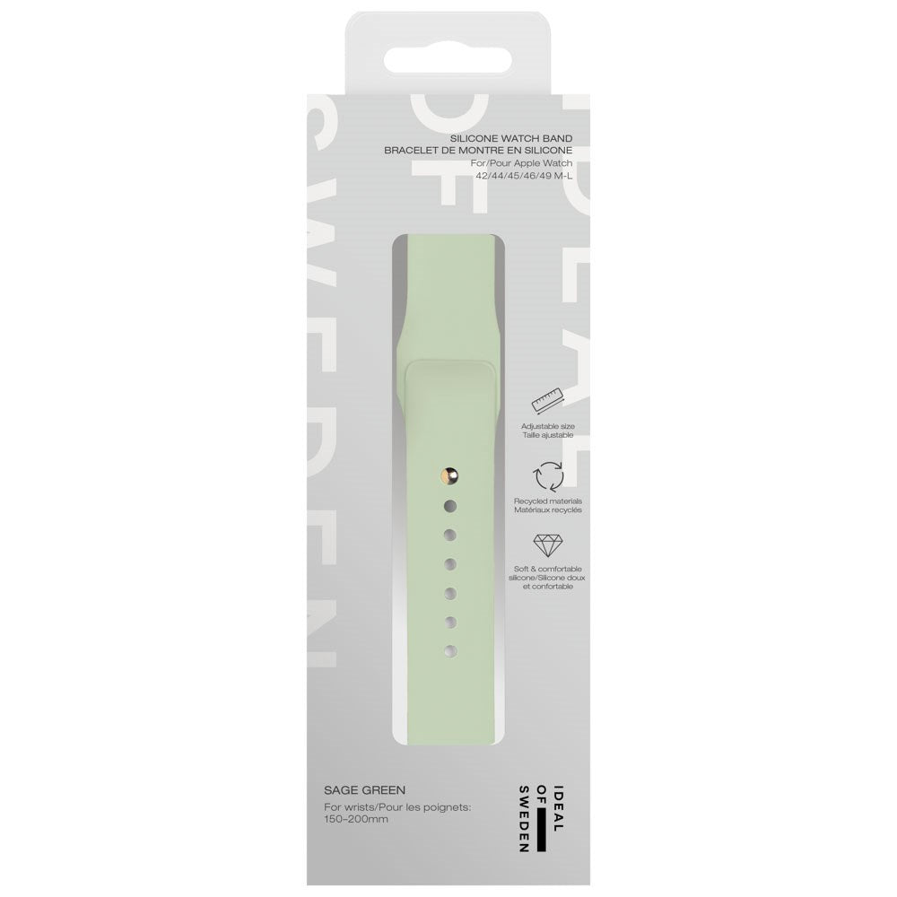 Apple Watch (42/44/SE/45/46/49mm) iDeal of Sweden Silikone Urrem - Str. M/L - Sage Green