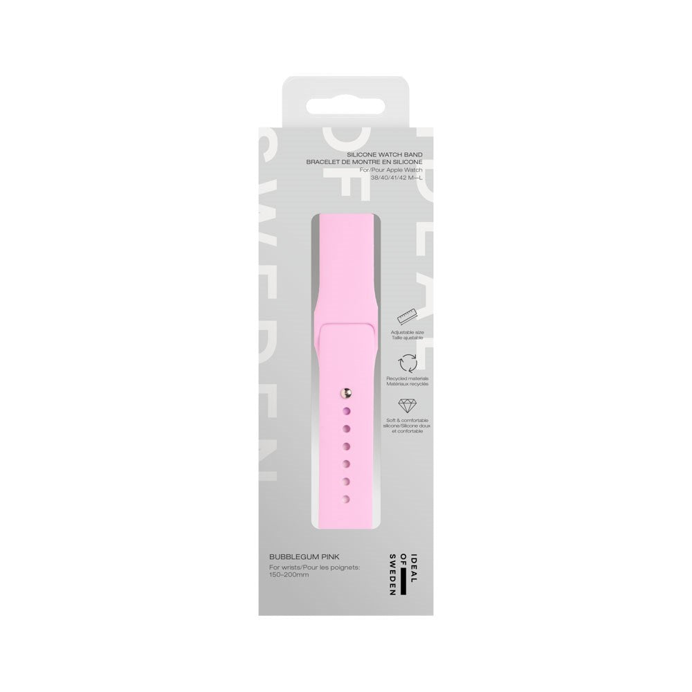 Apple Watch (42/44/SE/45/46/49mm) iDeal of Sweden Silikone Urrem - Str. M/L - Bubblegum Pink