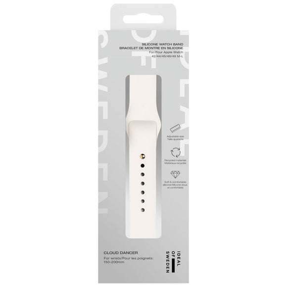 Apple Watch (42/44/SE/45/46/49mm) iDeal of Sweden Silikone Urrem - Str. M/L - Cloud Dancer