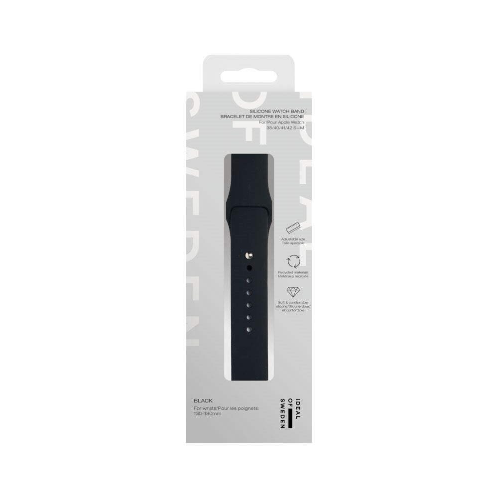 Apple Watch (42/44/SE/45/46/49mm) iDeal of Sweden Silikone Urrem - Str. S/M - Black