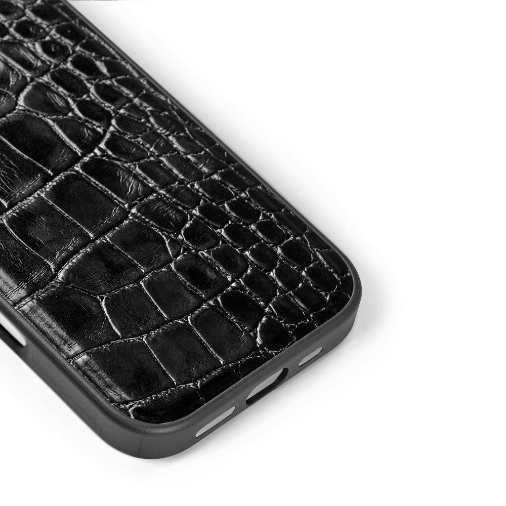 iDeal Of Sweden iPhone 16 Pro Vegan Leather Case - MagSafe Kompatibel - Black Croco