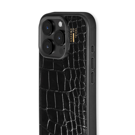 iDeal Of Sweden iPhone 16 Pro Vegan Leather Case - MagSafe Kompatibel - Black Croco