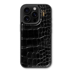 iDeal Of Sweden iPhone 16 Pro Vegan Leather Case - MagSafe Kompatibel - Black Croco