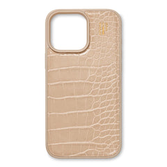 iDeal Of Sweden iPhone 16 Pro Max Vegan Leather Case - MagSafe Kompatibel - Warm Beige Croco