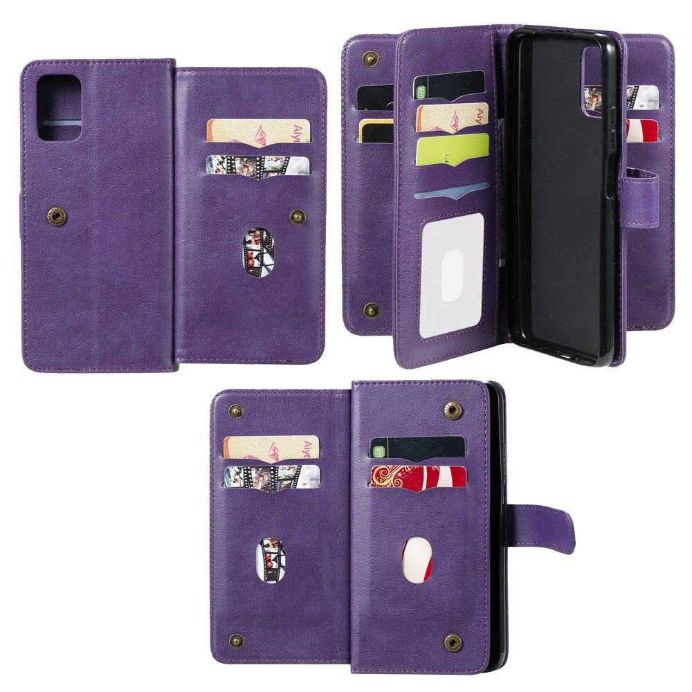 Xiaomi Poco M3 Flip Læder Cover m. Ekstra Kortholder - Lilla