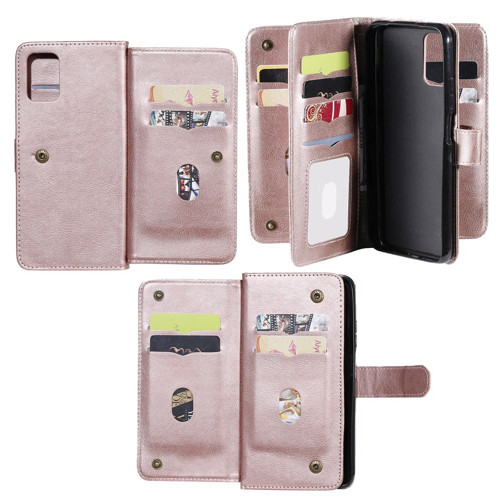 Xiaomi Poco M3 Flip Læder Cover m. Ekstra Kortholder - Rose Gold