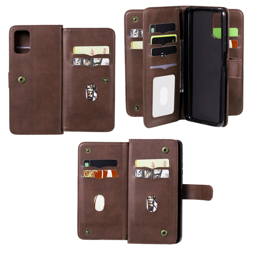 Xiaomi Poco M3 Flip Læder Cover m. Ekstra Kortholder - Brun