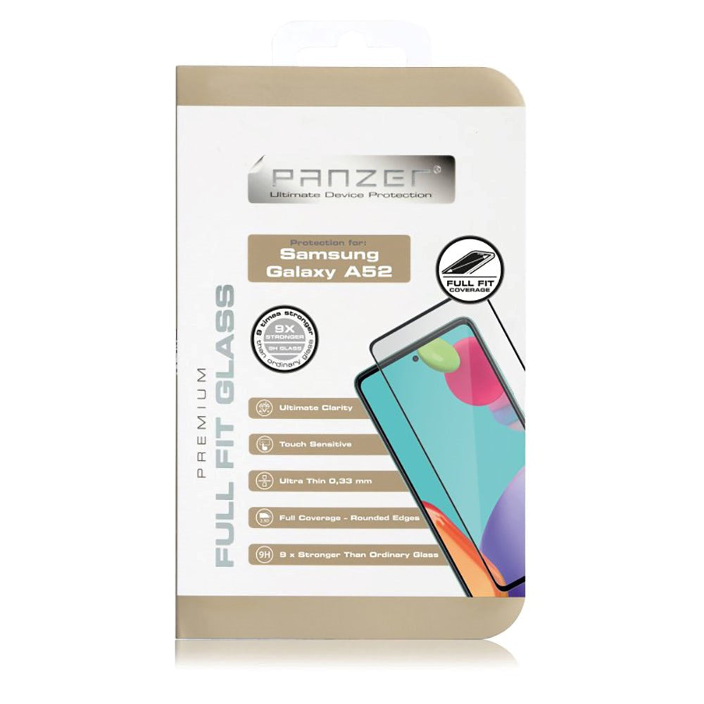 Samsung Galaxy A52s 5G / A52 (4G / 5G) PANZER Premium Full-Fit Glass - Sort Ramme