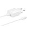 Original Samsung Power Fast Charger 15W Vægoplader m. USB-C til USB-C Kabel - Hvid