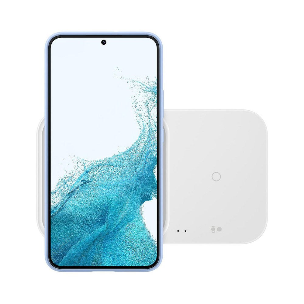 Original Samsung DUO Wireless Pad 15W Trådløs Qi Oplader - Hvid
