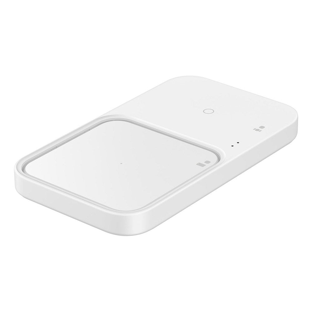 Original Samsung DUO Wireless Pad 15W Trådløs Qi Oplader - Hvid