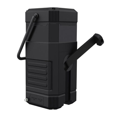 Sandberg Survivor Lantern Powerbank 10.000 mAh m. Solcelle Opladning, Lygte og Radio - USB-A - Sort