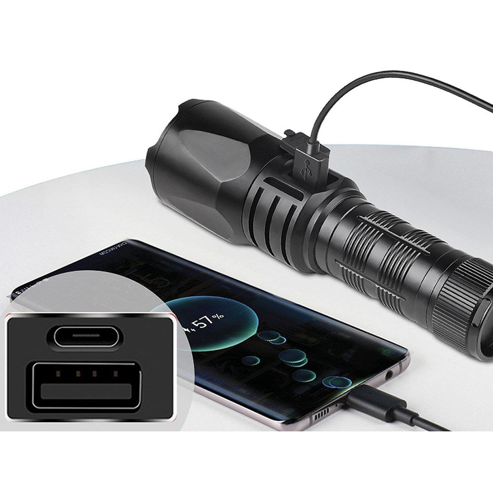 Sandberg Survivor Lommelygte Powerbank 5.000 mAh m. 1x USB-A - Sort