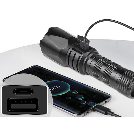 Sandberg Survivor Lommelygte Powerbank 5.000 mAh m. 1x USB-A - Sort