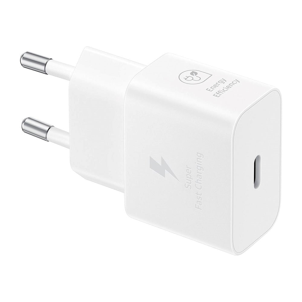 Original Samsung Super Fast Charge 25W GaN Power Adapter USB-C - Hvid