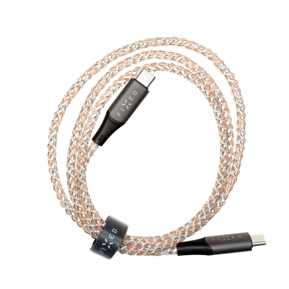 Fixed Lysende LED 60W USB-C til USB-C Kabel 1.2 m - Multifarvet