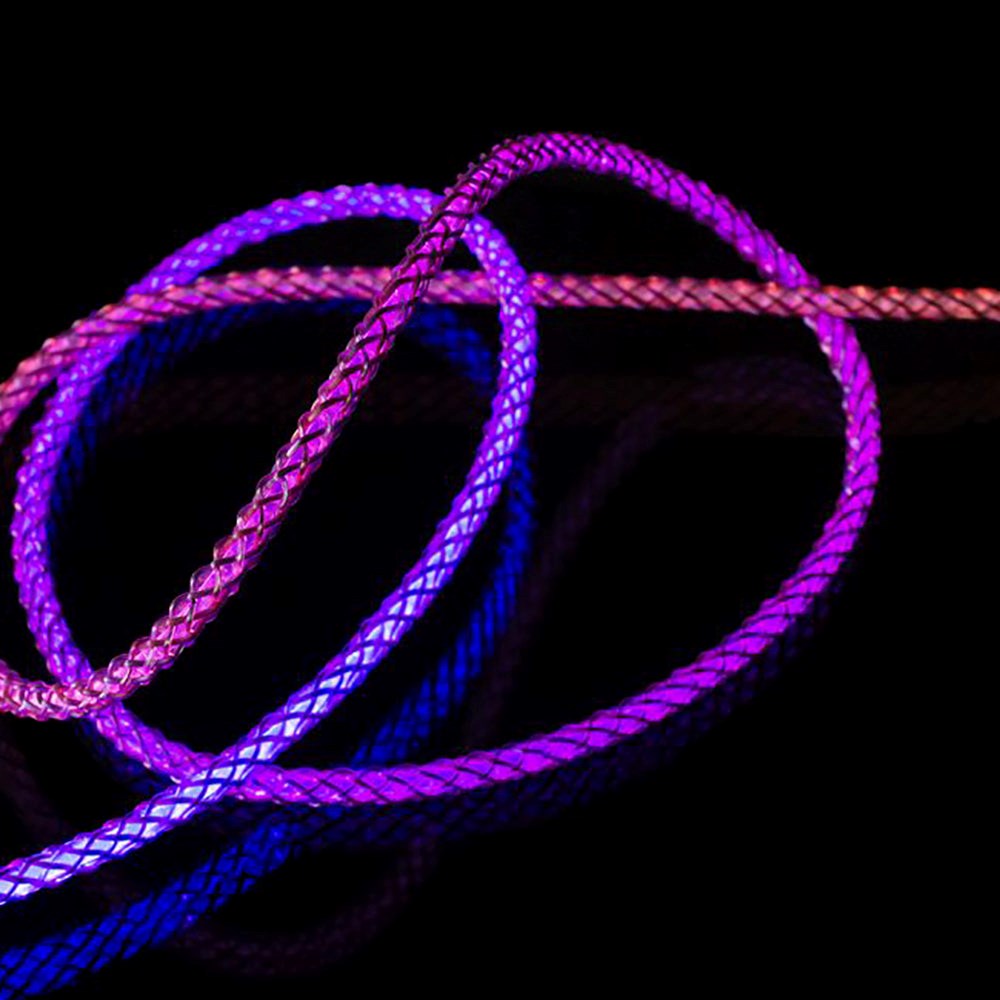 Fixed Lysende LED 60W USB-C til USB-C Kabel 1.2 m - Multifarvet