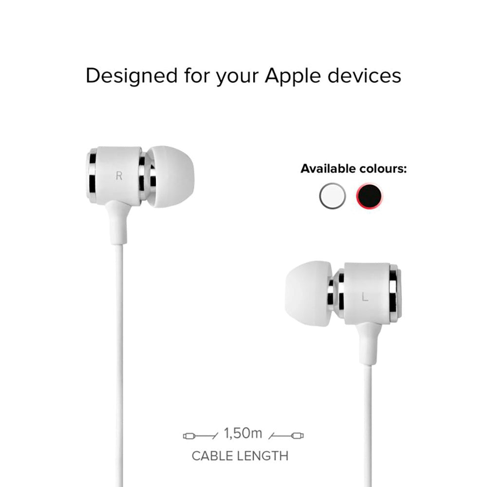 SBS Studio Mix 100 Hovedtelefon In-Ear m. Lightning & Mikrofon - Hvid