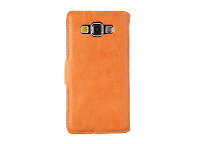Samsung Galaxy A5 Flip Cover m. Kortholder - Orange