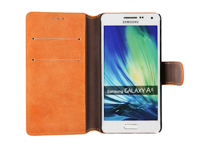 Samsung Galaxy A5 Flip Cover m. Kortholder - Orange
