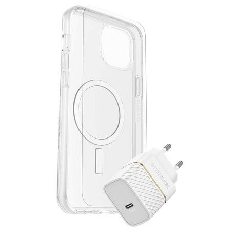 OtterBox iPhone 15 Plus Protection + Power Kit - MagSafe Cover, Skærmbeskyttelse & 30W Vægoplader