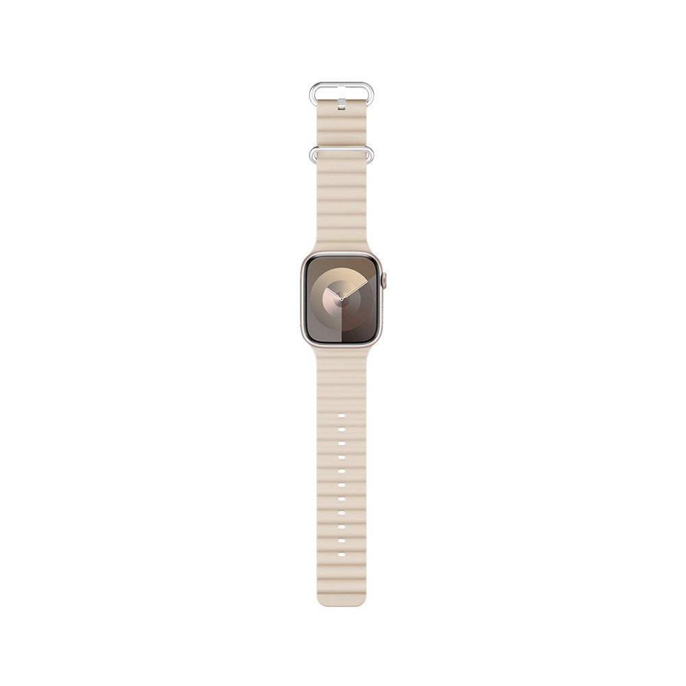 Apple Watch (38/40/SE/41/42mm) Epico Ocean Silikone Rem - Cremehvid