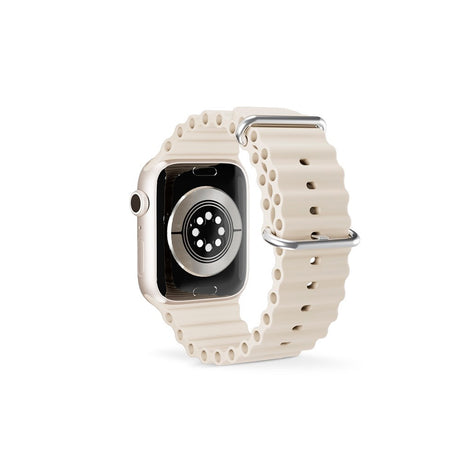 Apple Watch (38/40/SE/41/42mm) Epico Ocean Silikone Rem - Cremehvid