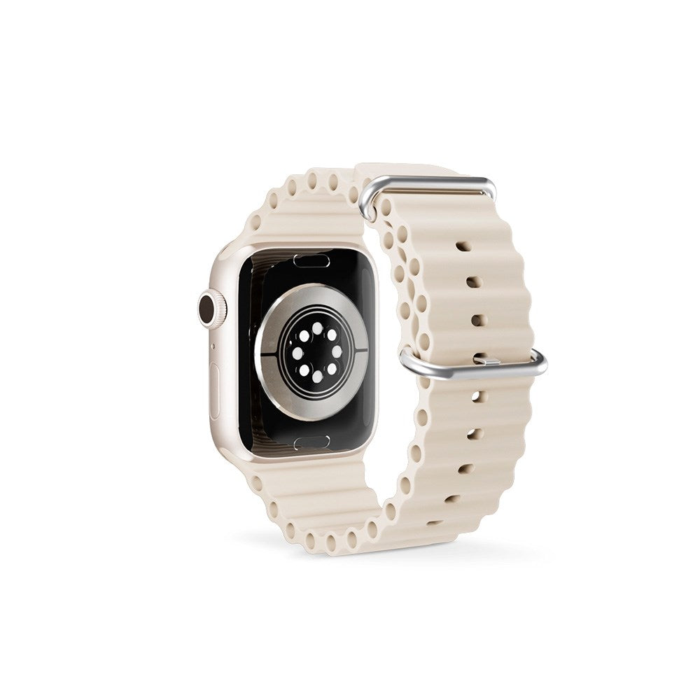 Apple Watch (42/44/SE/45/46/49mm) Epico Ocean Silikone Rem - Cremehvid