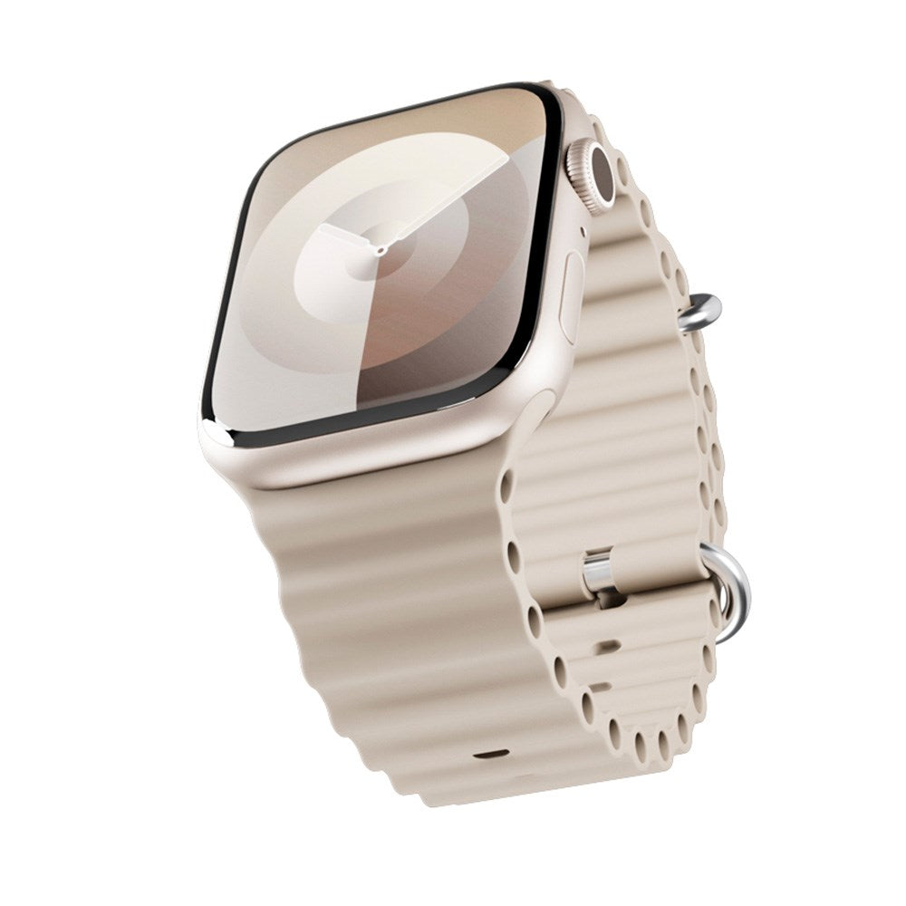 Apple Watch (42/44/SE/45/46/49mm) Epico Ocean Silikone Rem - Cremehvid