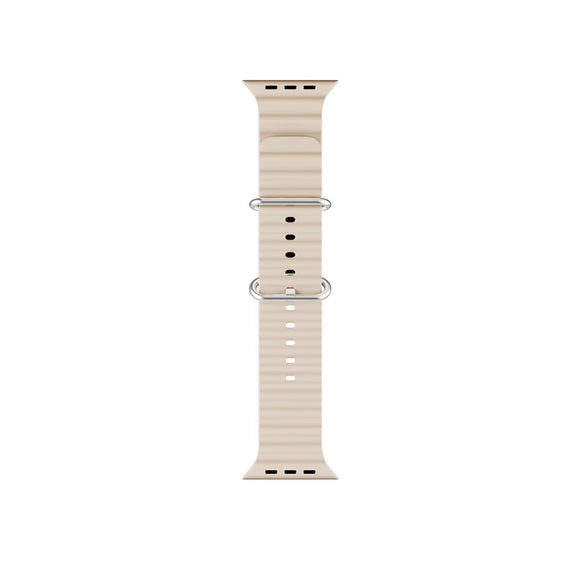 Apple Watch (38/40/SE/41/42mm) Epico Ocean Silikone Rem - Cremehvid
