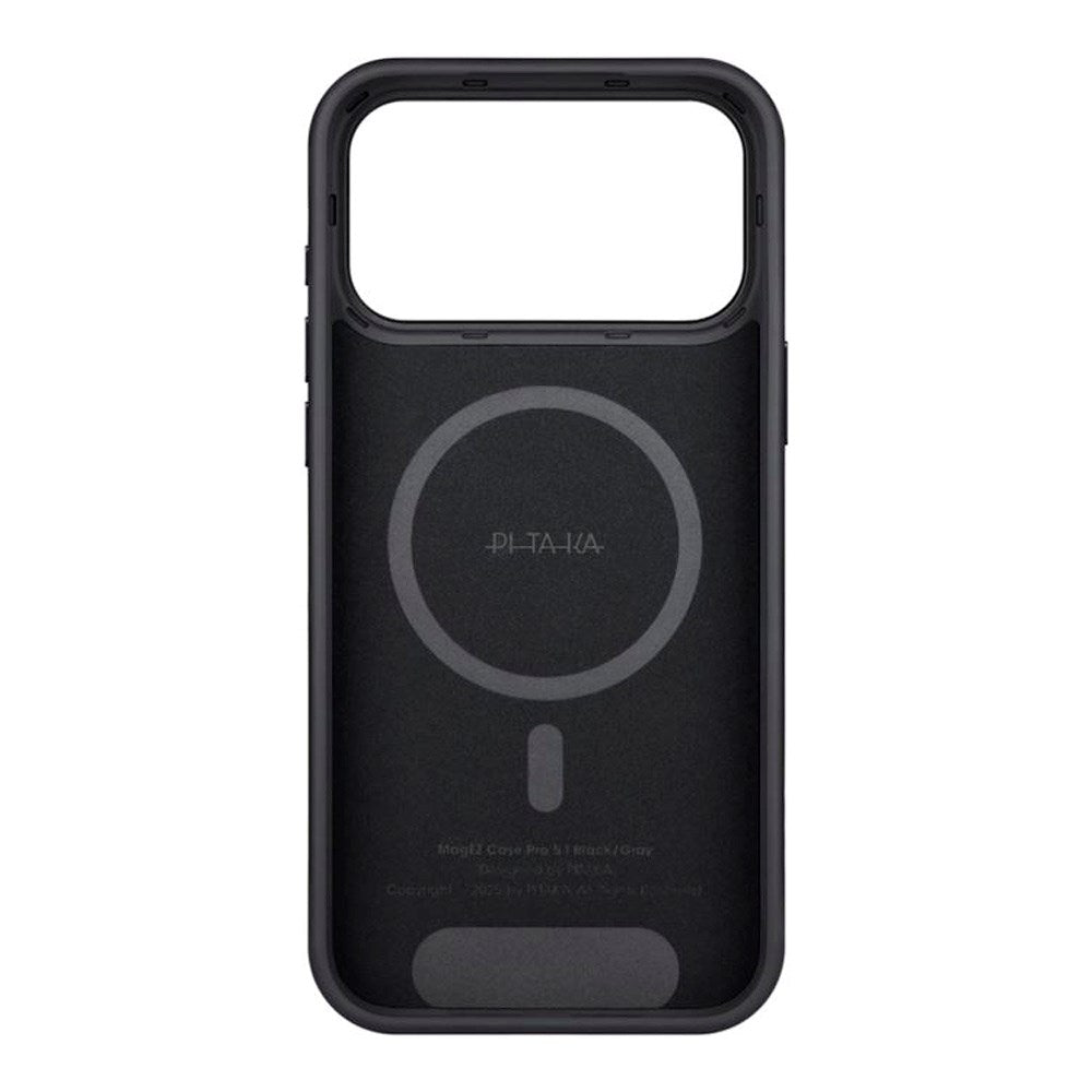 iPhone 17 Pro PITAKA Aramid UltraGuard Cover - MagSafe Kompatibel - Black / Grey