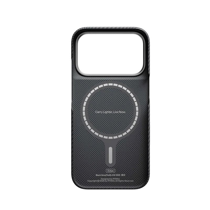 iPhone 18 Pro / 17 Pro Pitaka Edge Cover - MagSafe Kompatibel - Sort / Grå