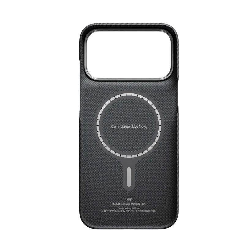iPhone 18 Pro Max / 17 Pro Max Pitaka Edge Cover - MagSafe Kompatibel - Sort / Grå