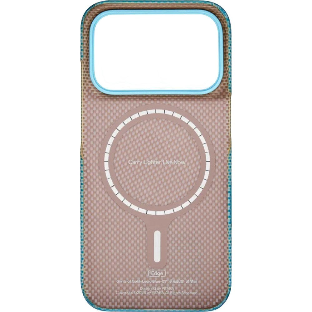 iPhone 18 Pro / 17 Pro Pitaka Edge Cover - MagSafe Kompatibel - Lucid Blue
