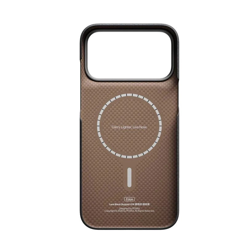 iPhone 18 Pro Max / 17 Pro Max Pitaka Edge Cover - MagSafe Kompatibel - Basalt Black