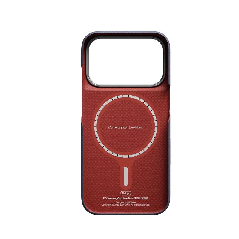 iPhone 18 Pro / 17 Pro Pitaka Edge Cover - MagSafe Kompatibel - Sapphire Blue