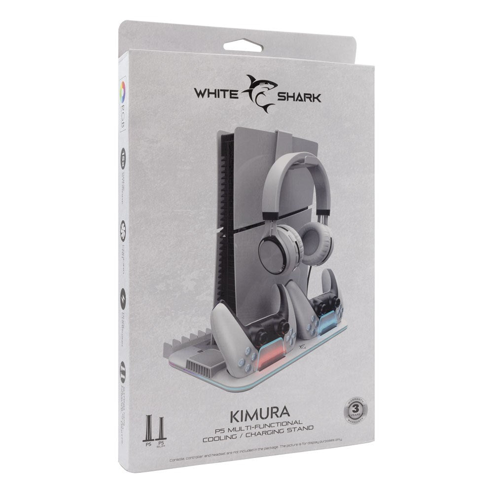 White Shark KIMURA 2 Multifunktionel Stander til PS5 - Hvid