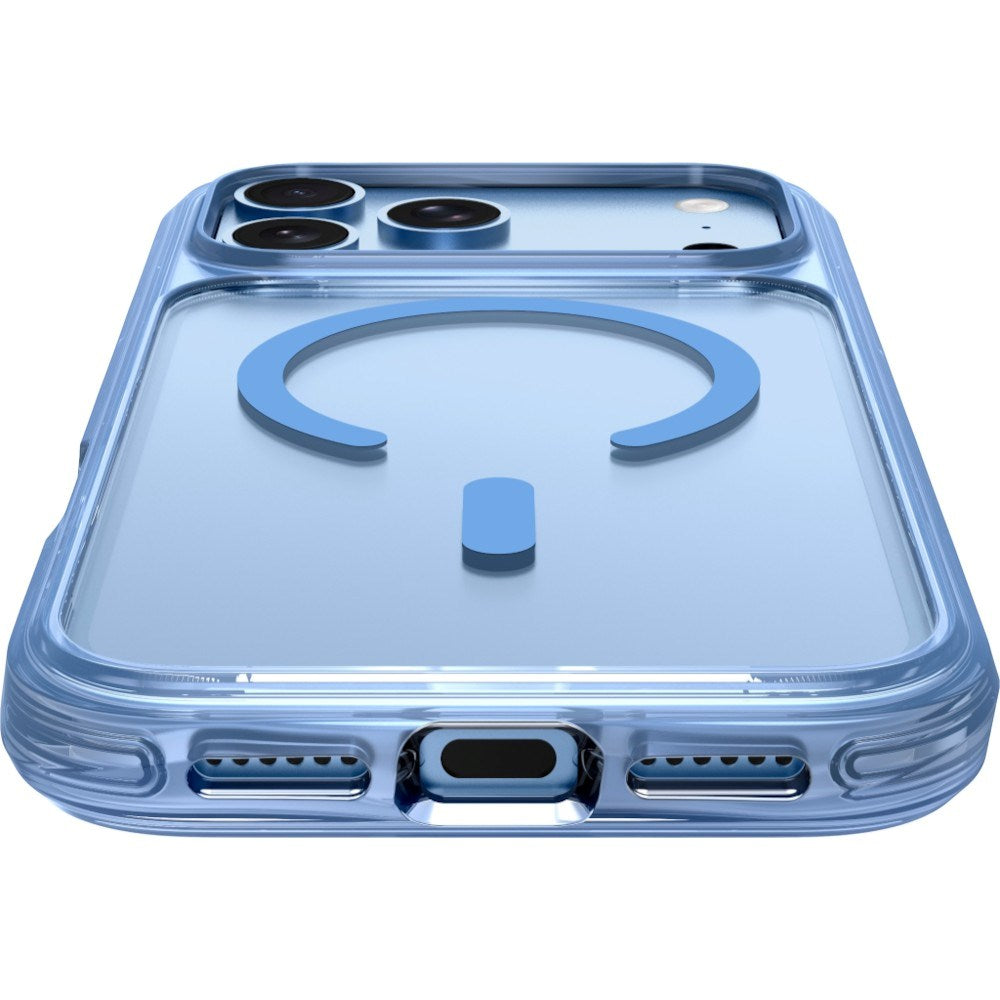 iPhone 18 Pro / 17 Pro LAUT CRYSTAL MATTER X Cover - MagSafe Kompatibel - Blå / Gennemsigtig