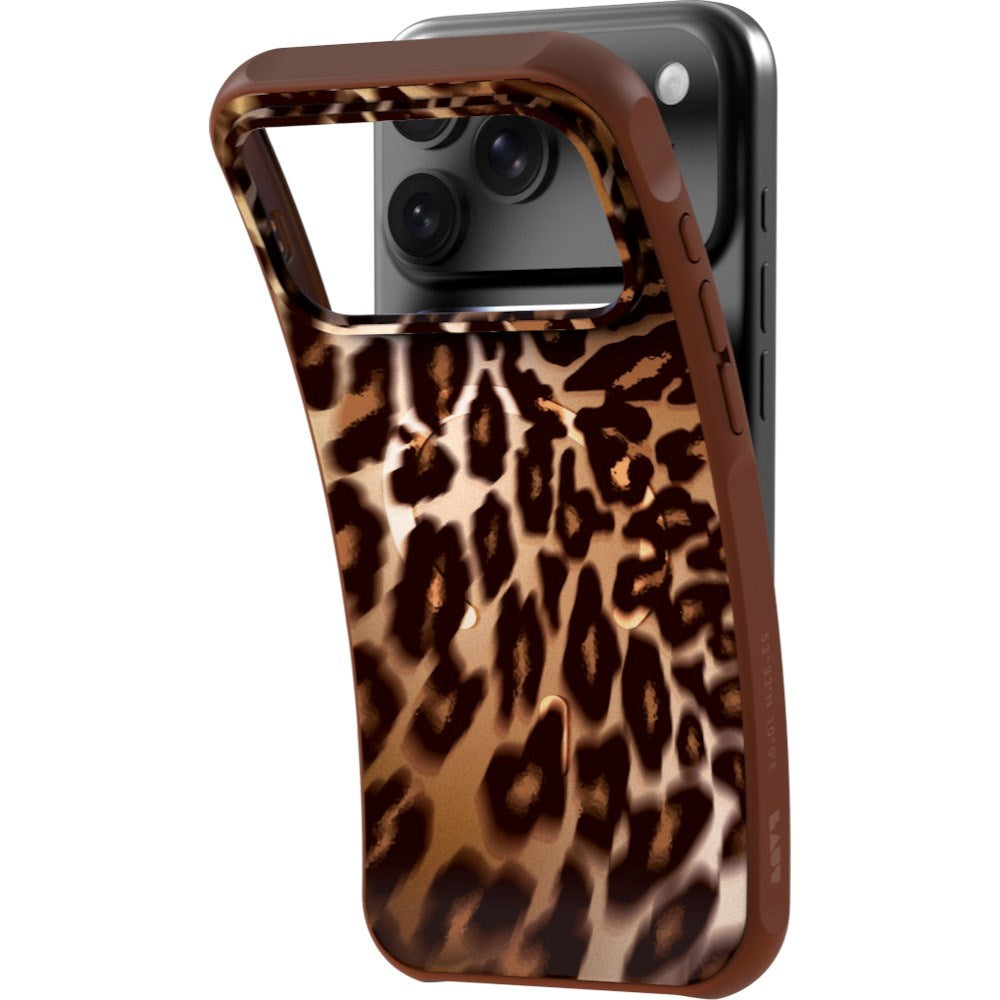iPhone 18 Pro / 17 Pro LAUT HUEX WAVE Cover - MagSafe Kompatibel - Mocha Leopard
