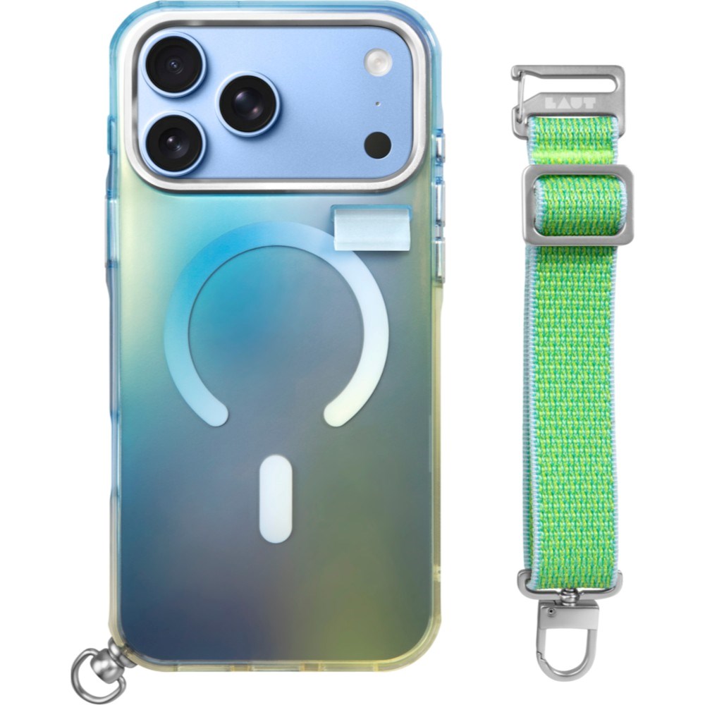iPhone 18 Pro / 17 Pro LAUT NEON DREAM Cover m. Strop - MagSafe Kompatibel - Trippy Tide