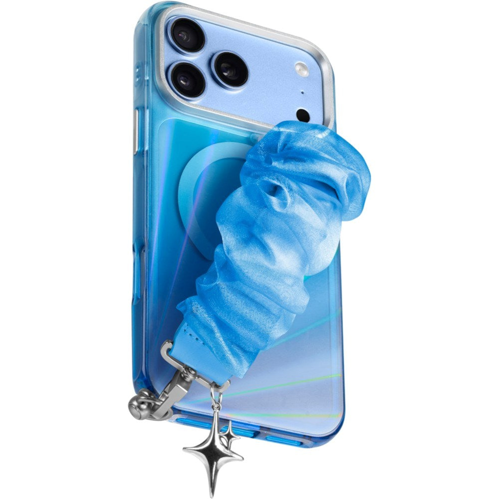 iPhone 18 Pro Max / 17 Pro Max LAUT NOVA GLOW Cover m. Strop og Stjerne Charm - MagSafe Kompatibel - Blå