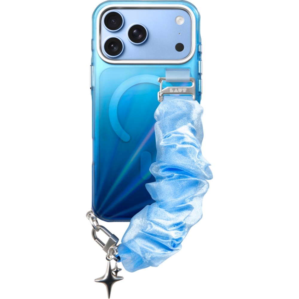 iPhone 18 Pro Max / 17 Pro Max LAUT NOVA GLOW Cover m. Strop og Stjerne Charm - MagSafe Kompatibel - Blå