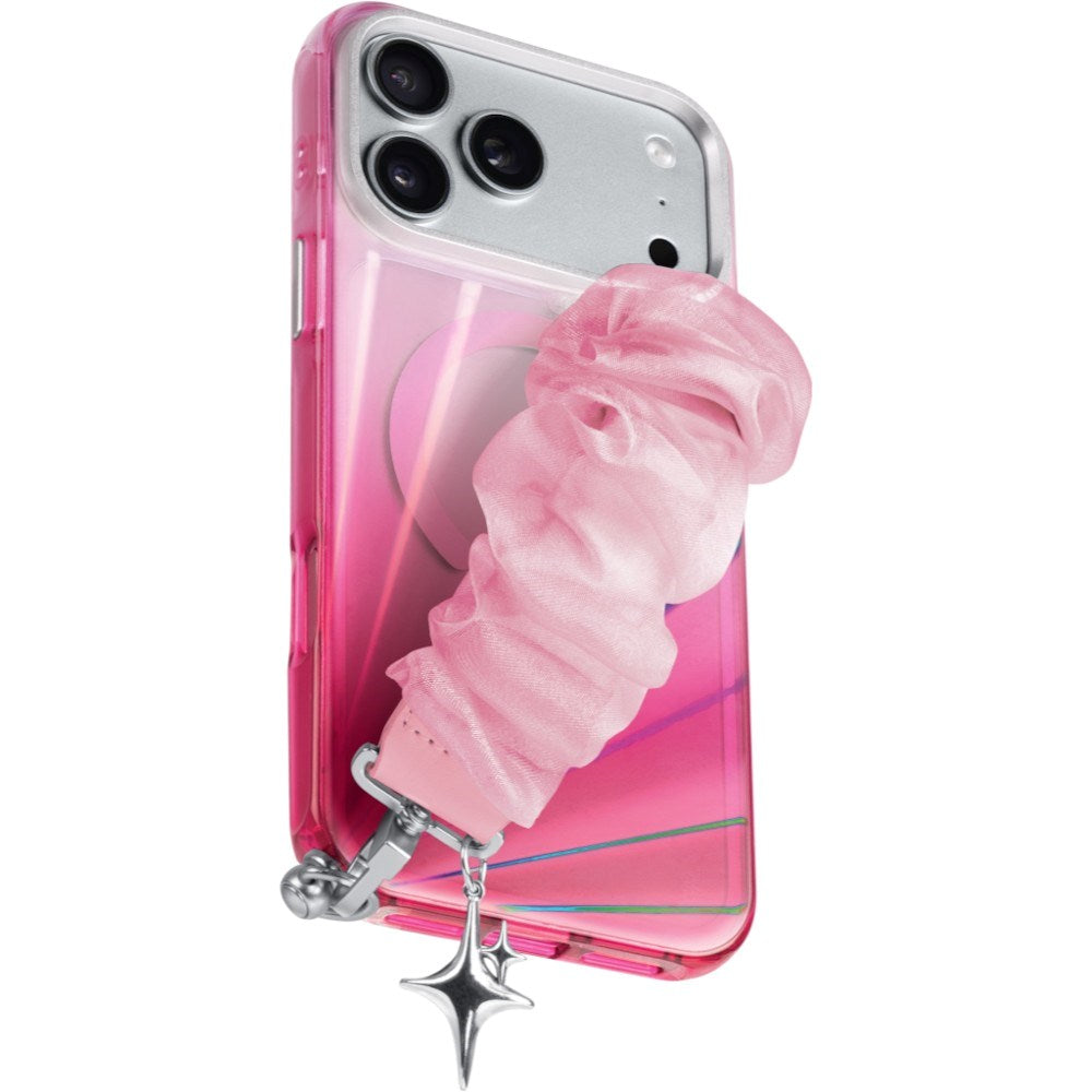 iPhone 18 Pro Max / 17 Pro Max LAUT NOVA GLOW Cover m. Strop og Stjerne Charm - MagSafe Kompatibel - Lyserød