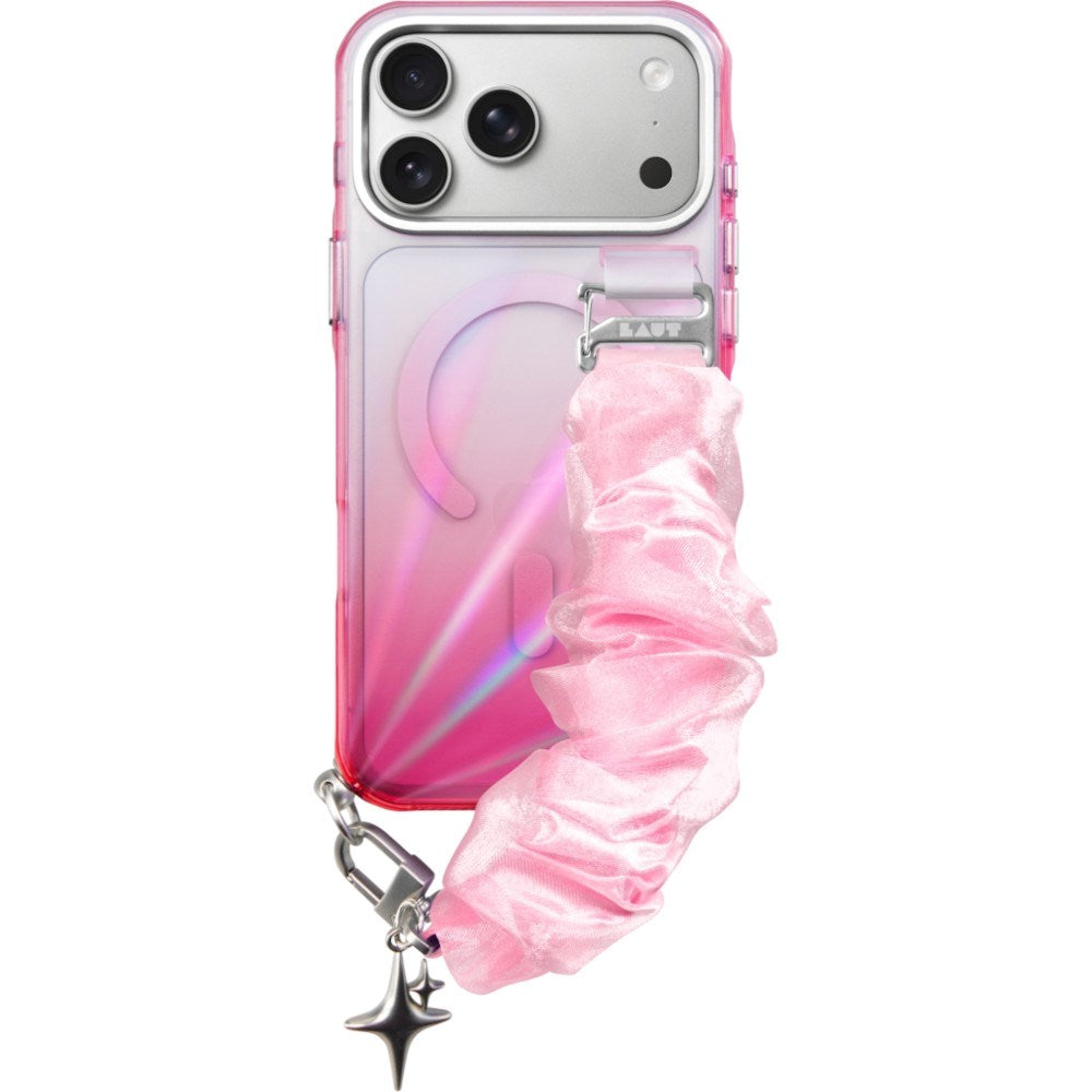 iPhone 18 Pro Max / 17 Pro Max LAUT NOVA GLOW Cover m. Strop og Stjerne Charm - MagSafe Kompatibel - Lyserød