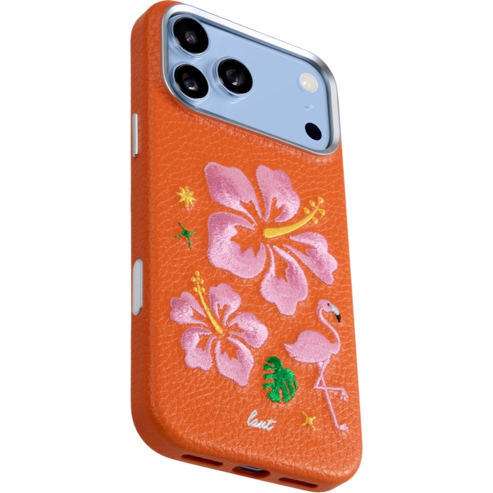 iPhone 18 Pro / 17 Pro LAUT TWINE EDGE Cover m. Strop - MagSafe Kompatibel - Sunset Hibiscus