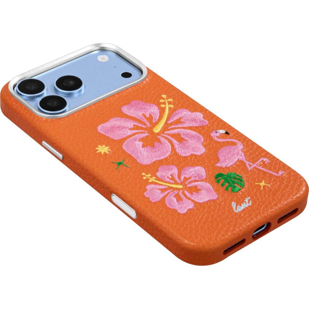 iPhone 18 Pro / 17 Pro LAUT TWINE EDGE Cover m. Strop - MagSafe Kompatibel - Sunset Hibiscus