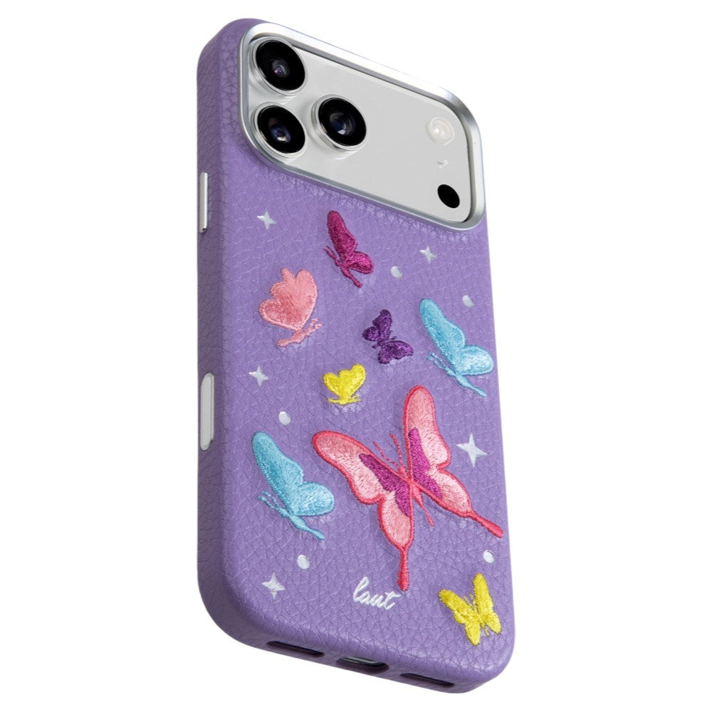 iPhone 18 Pro Max / 17 Pro Max LAUT TWINE EDGE Cover m. Strop - MagSafe Kompatibel - Lilac Butterfly